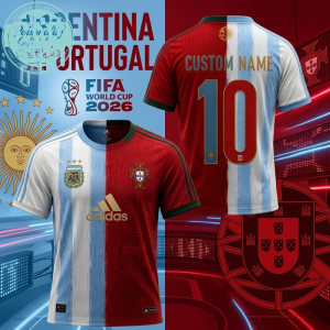 Argentina x Portugal World Cup 2026 Split Soccer Jersey Personalized Shirt 6 Argentina x Portugal World Cup 2026 Split Soccer Jersey Personalized Shirt