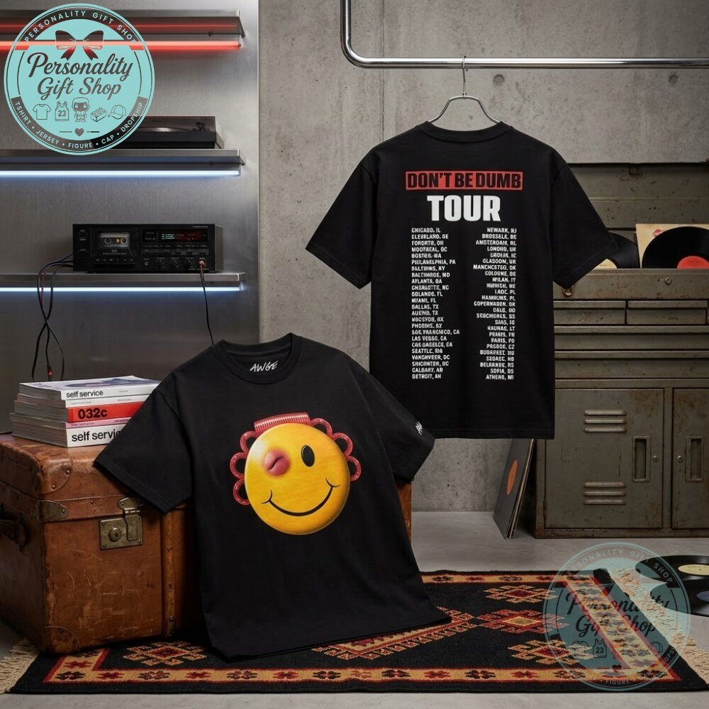 AWGE ASAP Rocky Dont Be Dumb Tour Smiley T Shirt 5 AWGE ASAP Rocky Dont Be Dumb Tour Smiley T Shirt