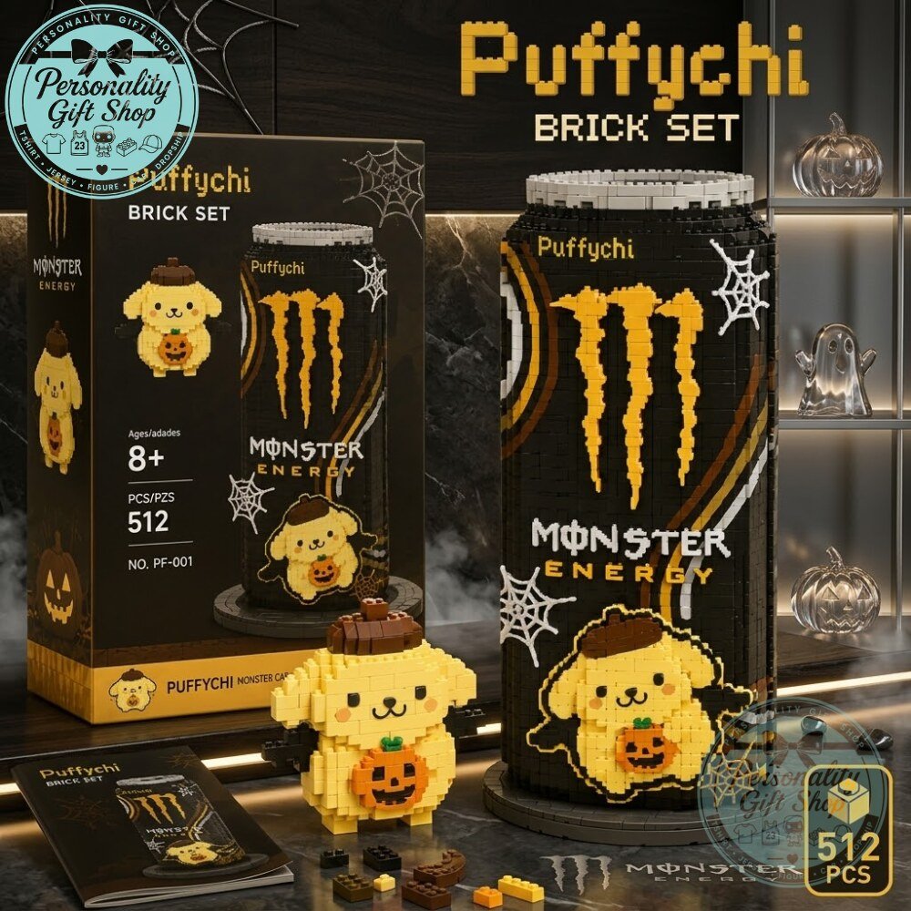 Pompompurin x Monster Energy Can Brick Set Halloween Building Toy Pompompurin x Monster Energy Can Halloween Brick Set – image 2 of 3